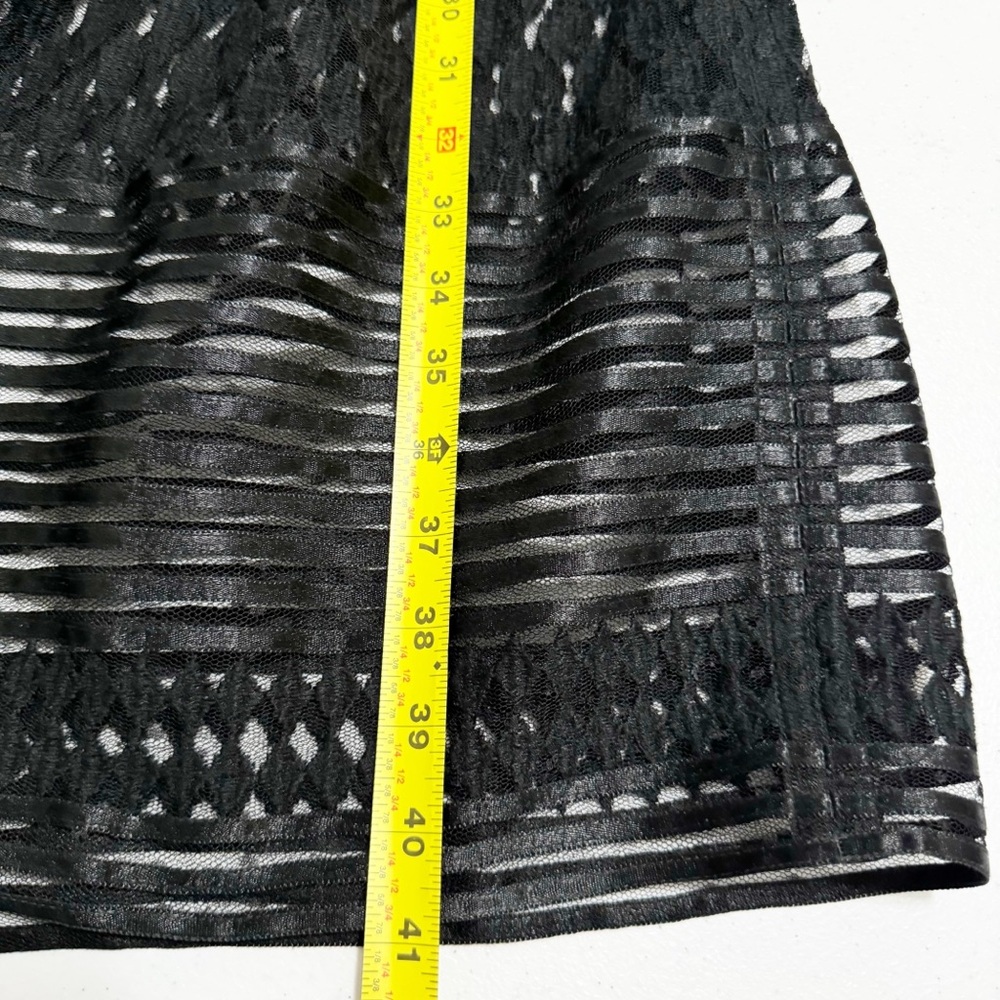 Sundance Black V Neck Sheer Lace Dress 2 - Picture 8 of 10